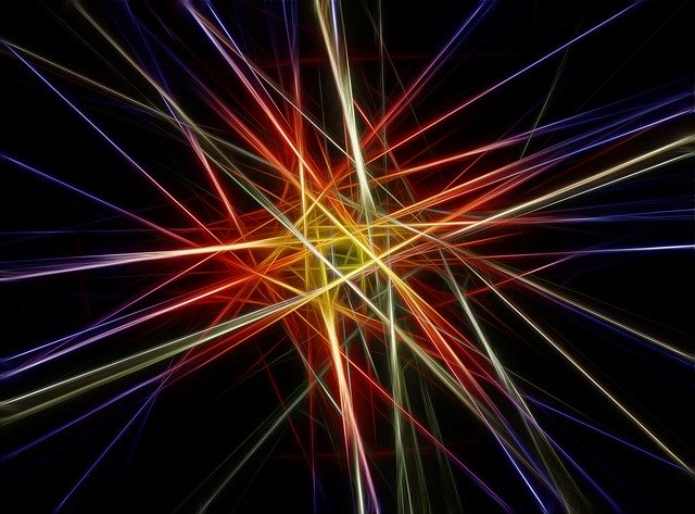 Bild eines Laserstrahls