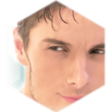 haarloses Gesicht