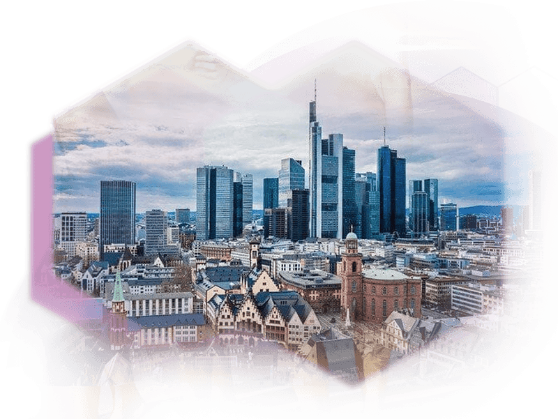 Wabenbild Skyline Frankfurt