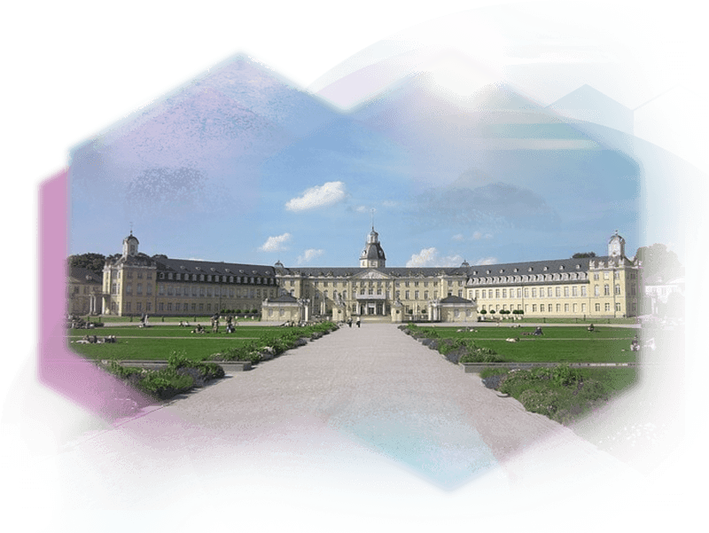 Wabenbild Blick auf Schloss in Karlsruhe