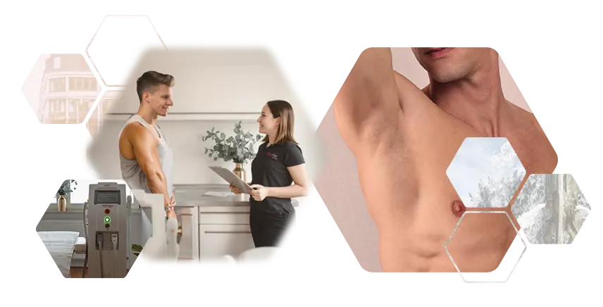 Impressions advice and treatment man at hair freedom armpit treatment