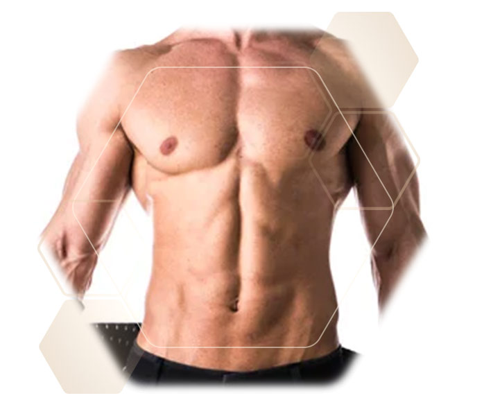Photo graphic Body region man permanent hair removal chest belly